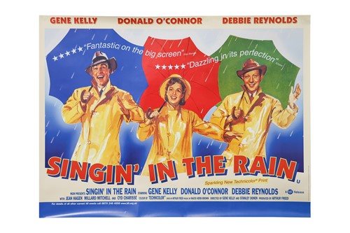 Lot 28 - Singin' In The Rain (1952) British Quad, 40 x...