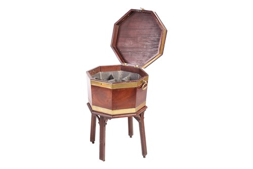 Lot 89 - A George III Chippendale Period brass-bound...