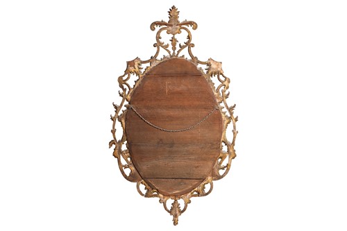Lot 141 - A 19th-century oval carved wood and gilt gesso...