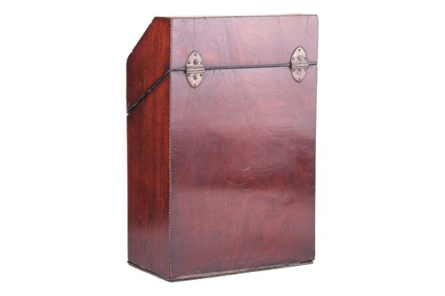Lot 129 - A George III serpentine-fronted knife box with...
