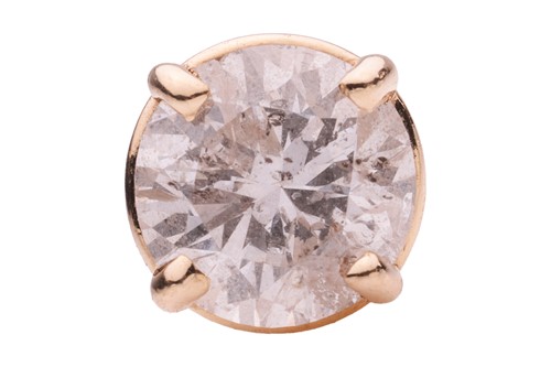 Lot 139 - A single diamond earring, estimated diamond...
