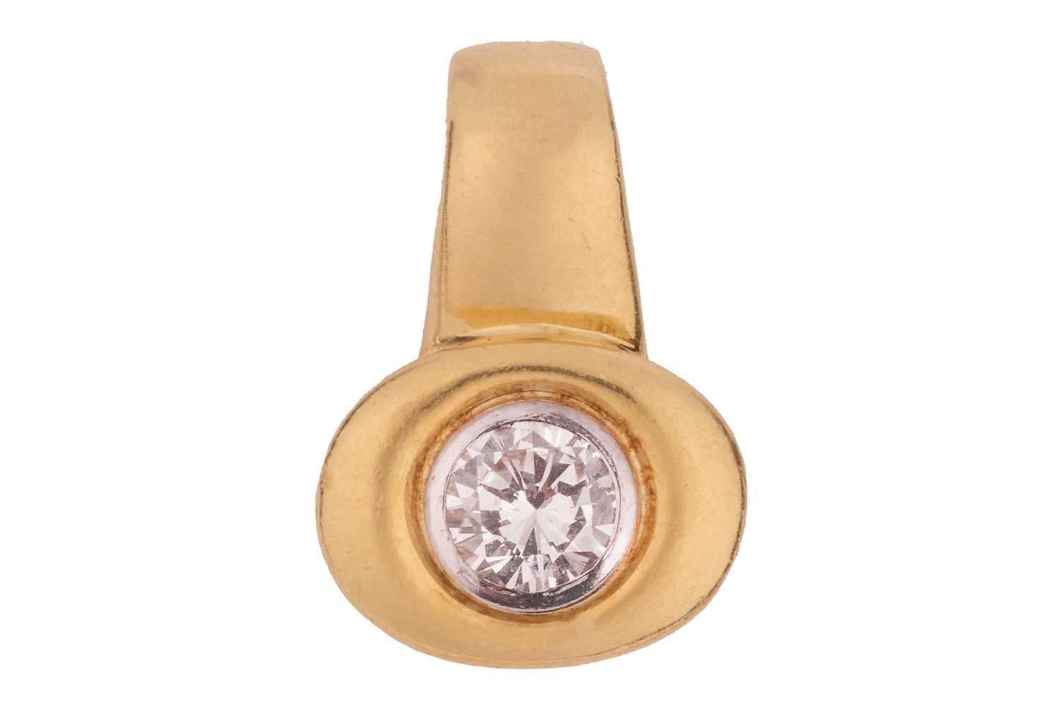 Lot 77 - A diamond-set pendant, comprising a round...