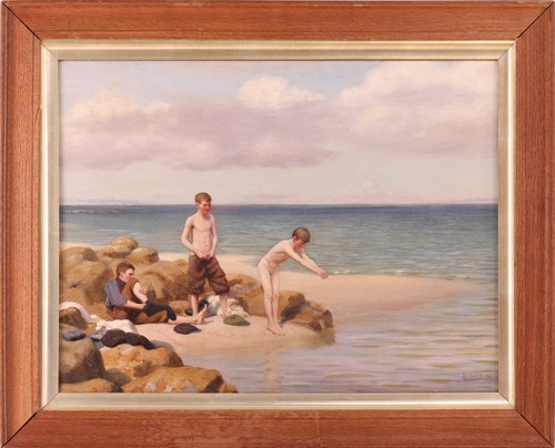 Lot 6 - D.Mck Mck (late 20th century), Boys bathing,...