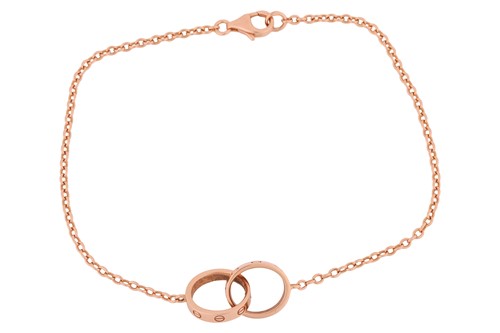 Lot 183 - Cartier- a 'LOVE' chain bracelet in 18ct rose...