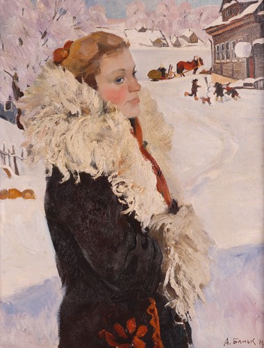 Lot 20 - Andrei Bliok (Russian b.1946) Half-length...