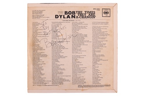 Lot 156 - Bob Dylan: ‘The Times They Are A-Changin’...