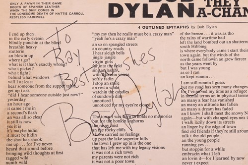 Lot 156 - Bob Dylan: ‘The Times They Are A-Changin’...