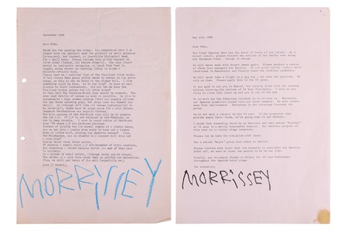 Lot 29 - The Smiths: A typed letter, hand-signed by...