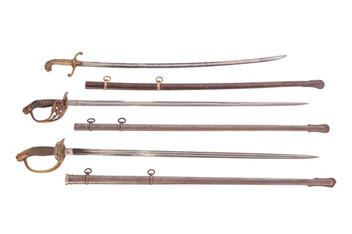 Lot 222 - A Prussian infantry 1889-type sword and...