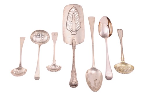 Lot 337 - An Irish hourglass pattern fish slice, Dublin...