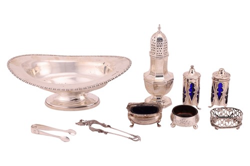 Lot 323 - A mixed collection of silver items; to include...