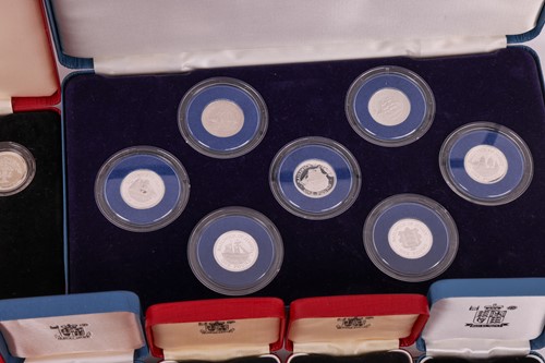 Lot 100 - A set of 1985 Twelve Parishes of Jersey silver...