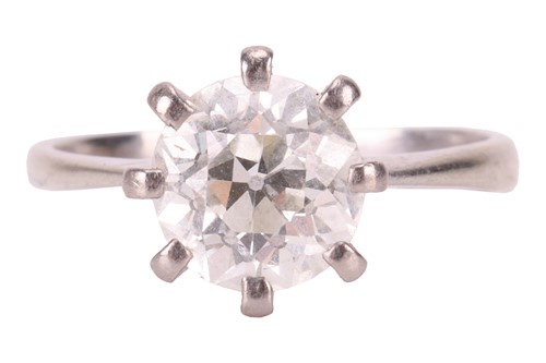 Lot 122 - A diamond solitaire ring, featuring an old-cut...