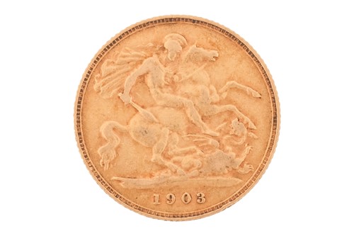 Lot 1 - An Edward VII half sovereign, dated 1903,...