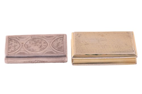 Lot 322 - A George III silver gilt snuff box by Joseph...