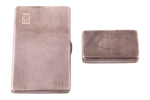 Lot 298 - A large silver cigarette case and an Austrian...