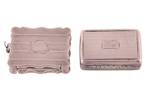 Lot 325 - Two silver vinaigrettes; to include a William...