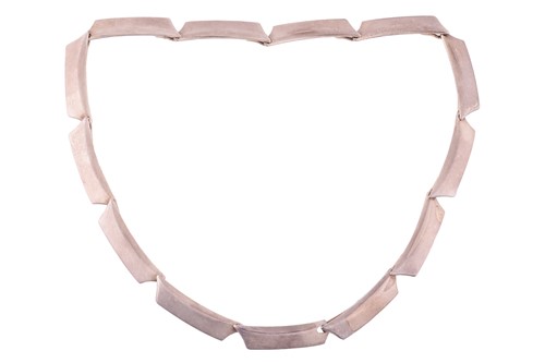 Lot 248 - Georg Jensen - a silver 'Plateau' necklace,...