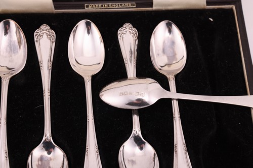 Lot 156 - A group of mixed silver flatware, comprising a...