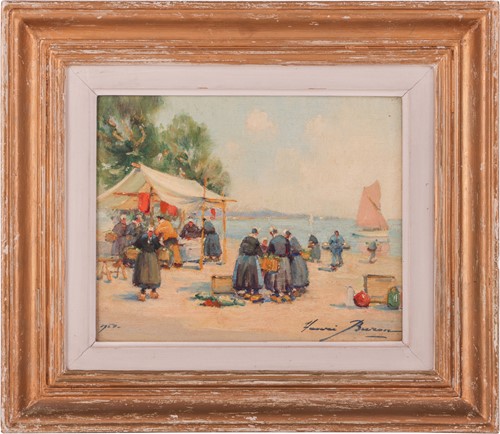 Lot 21 - Henri Buron (French 1880-1969), Marché en...