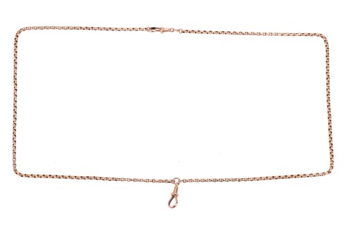 Lot 143 - A double watch chain, comprising two chains of...