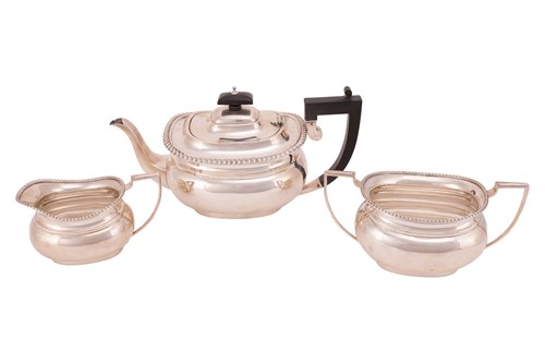 Lot 51 - A three-piece silver tea set, comprising a...