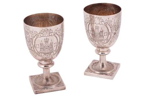 Lot 356 - A pair of Victorian silver presentation...