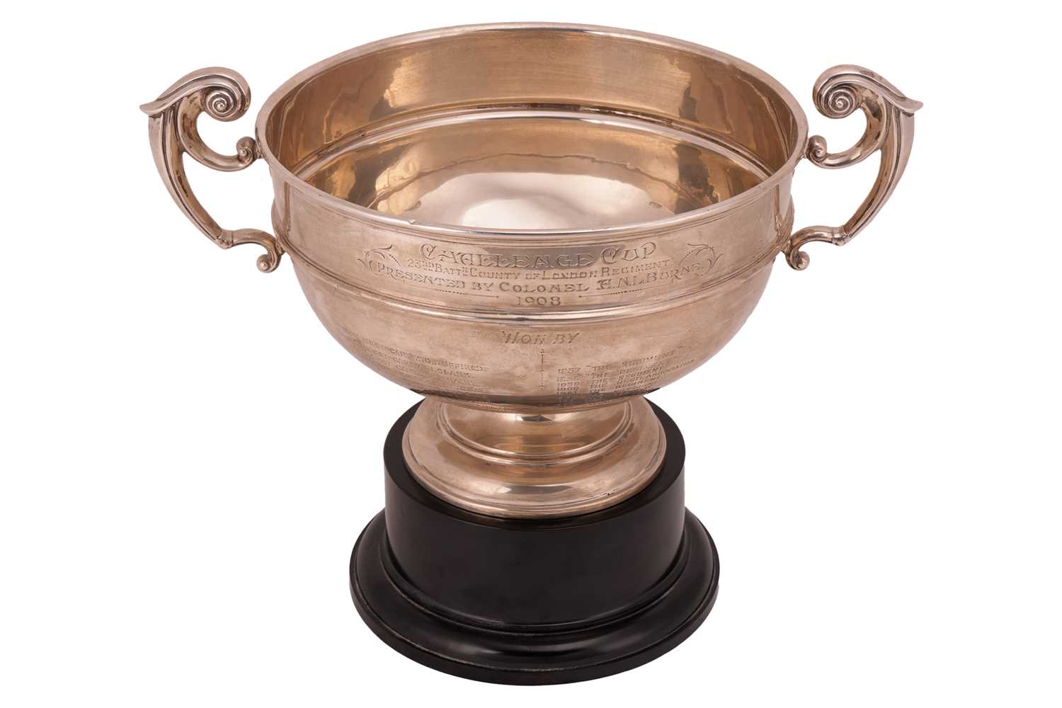 Lot 57 - A silver East Surrey Regimental Challenge Cup,...