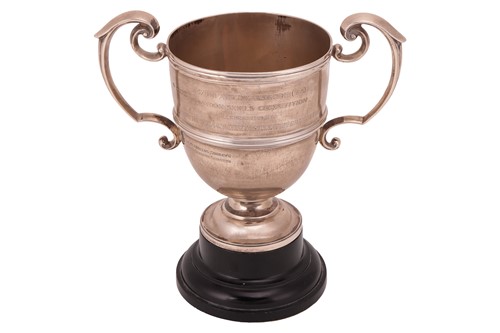 Lot 56 - A silver East Surrey Regimental two-handled...