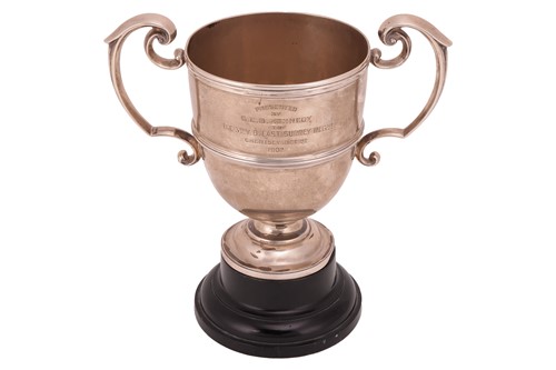 Lot 56 - A silver East Surrey Regimental two-handled...