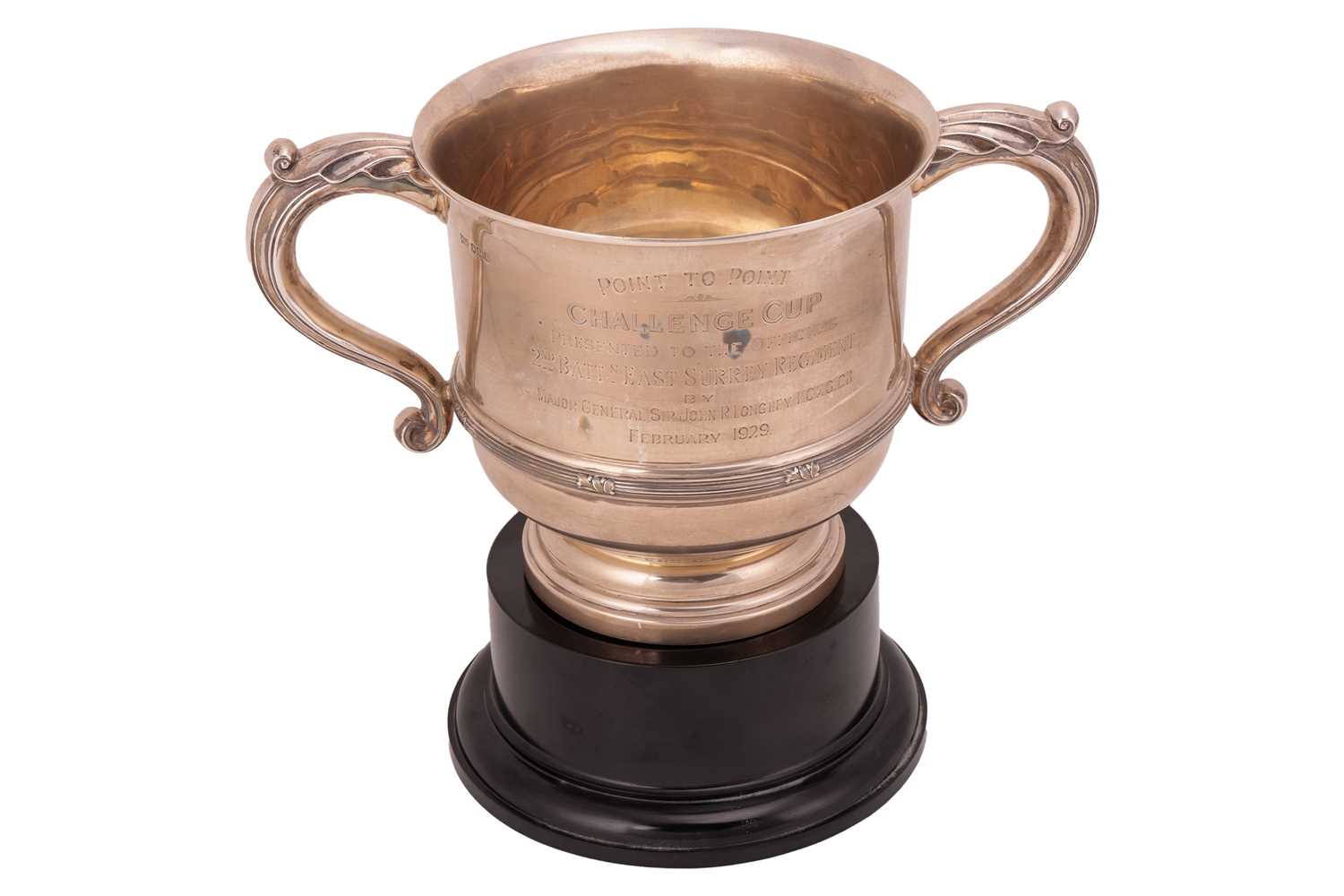 Lot 80 - A silver East Surrey Regimental Point to Point...