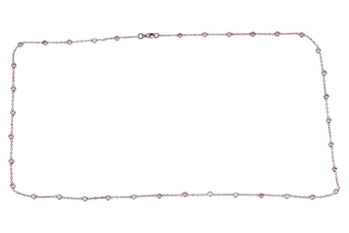 Lot 145 - A diamond-set chain necklace, comprising a...