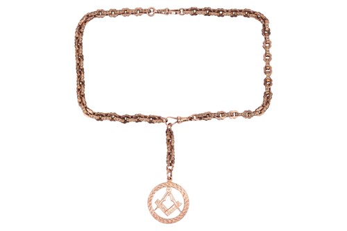 Lot 68 - A fancy link watch chain and a 9ct gold...