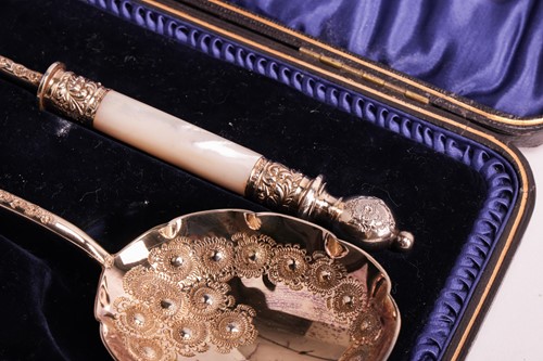 Lot 155 - A cased set of twelve late Victorian silver...
