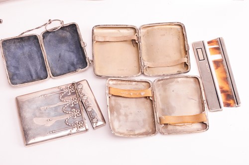 Lot 157 - A collection of silver items and silver-plated...
