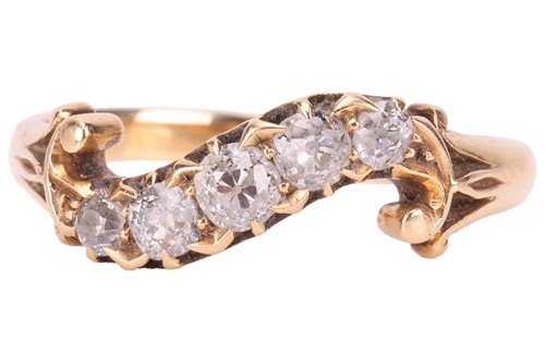 Lot 207 - An old European-cut diamond-set ring, of...