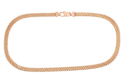 Lot 111 - A fancy link chain in 9ct yellow gold,...