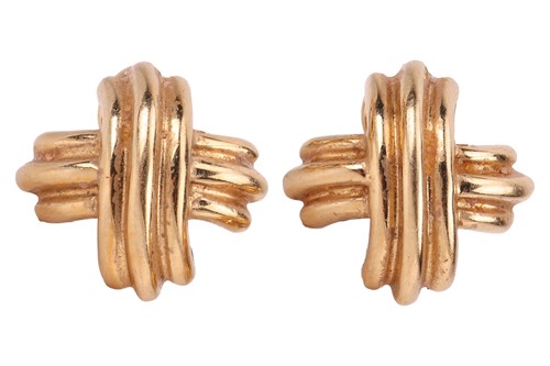 Lot 166 - Tiffany & Co. - a pair of 'Signature X'...