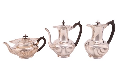 Lot 348 - An early 20th-century silver three piece...