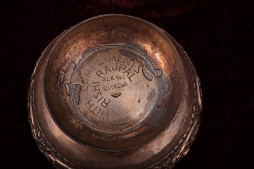 Lot 125 - An Indian five-piece tea set, in fitted case,...
