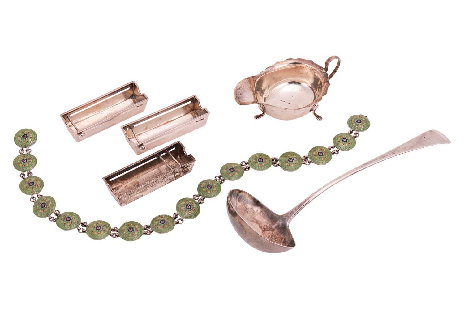 Lot 146 - A George III silver Old English pattern soup...