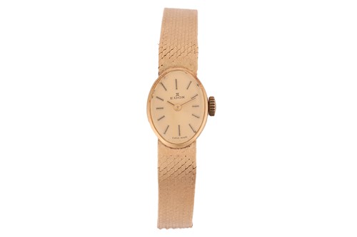 Lot 283 - Edox An ‘18K’ Dress Watch Bezel: Smooth Year:...
