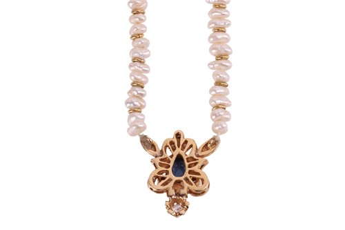 Lot 69 - Two keshi pearl necklaces; the first...