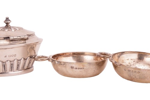 Lot 150 - A pair of silver taste vin, of traditional...