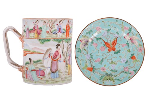 Lot 85 - A Chinese Famille Rose porcelain dessert plate...