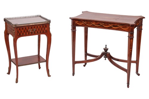 Lot 115 - A Louis XV style walnut and tumbling cube...