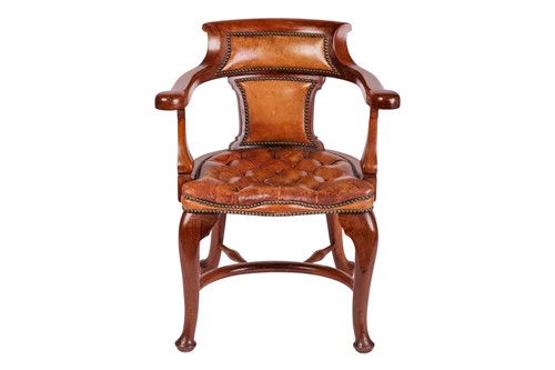 Lot 90 - A 19th-century bow-backed armchair, with...