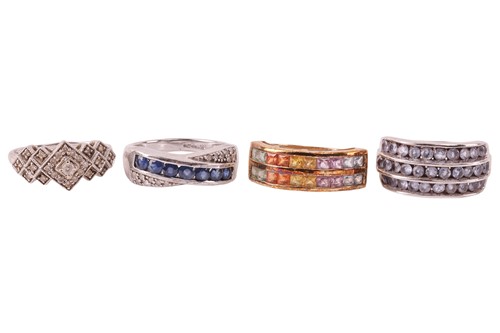 Lot 70 - A small group of gem-set jewellery items;...