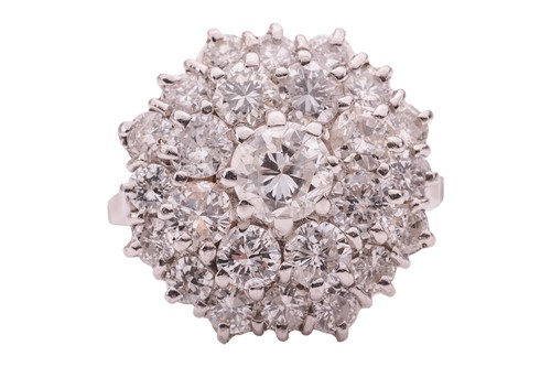 Lot 77 - A diamond-set cluster ring, set with...