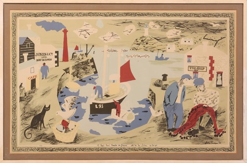 Lot 59 - Julian Trevelyan (British 1910-1988) Harbour...